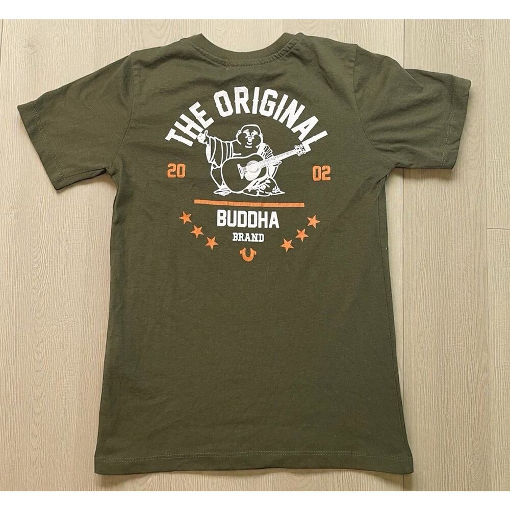 True Religion Original Buddha Brand T-shirt Green Kids Size M